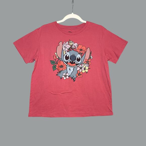 Disney Stitch Red Graphic T-Shirt - Picture 1 of 3